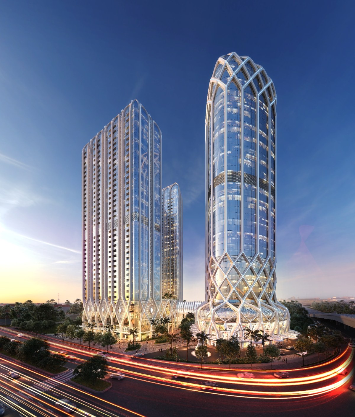 Diamond Crown Hải Phòng lúc hoàng hôn