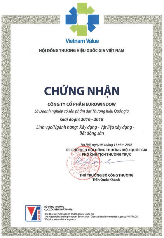 Chứng nhận Thương hiệu Quốc gia Việt Nam — Vietnam Value